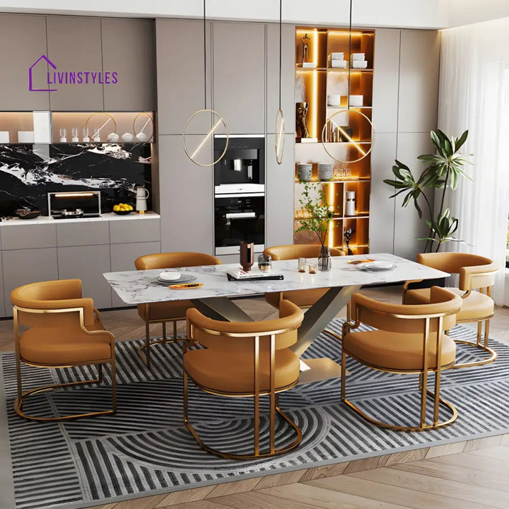 Jivika Metal Dining Chair | Stainless Steel