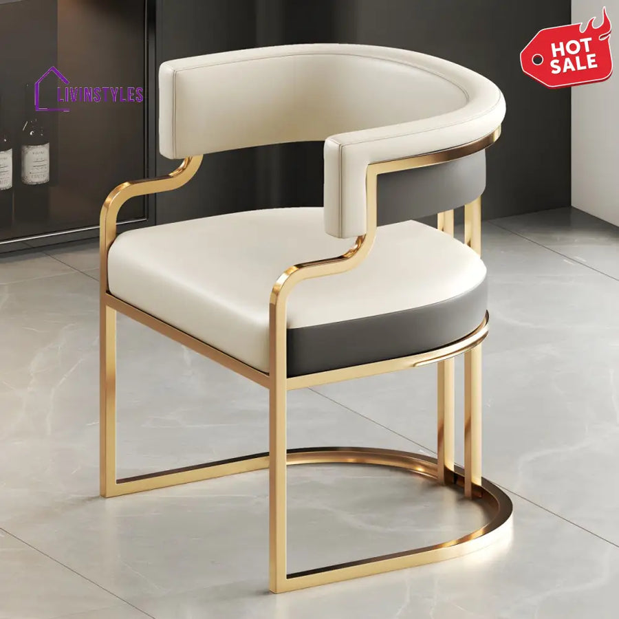 Jivika Metal Dining Chair | Stainless Steel