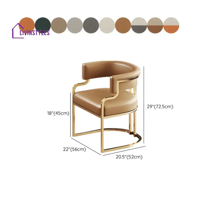 Jivika Metal Dining Chair | Stainless Steel