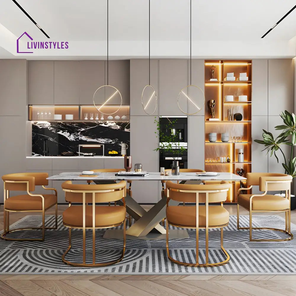 Jivika Metal Dining Chair | Stainless Steel