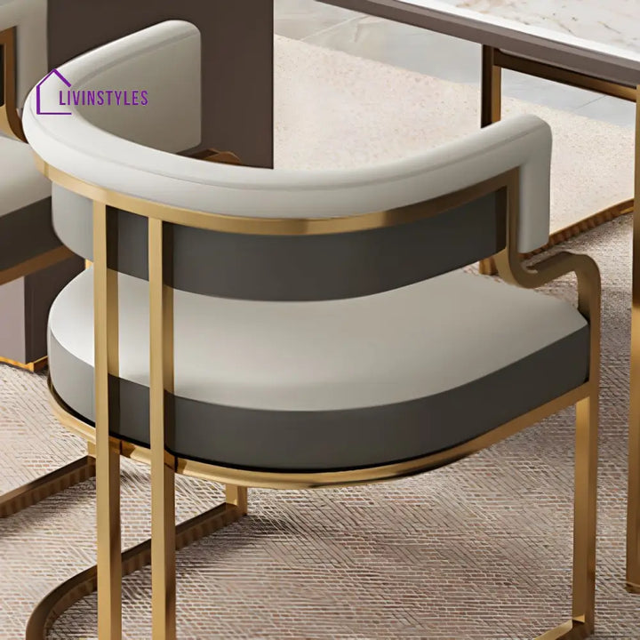 Jivika Metal Dining Chair | Stainless Steel