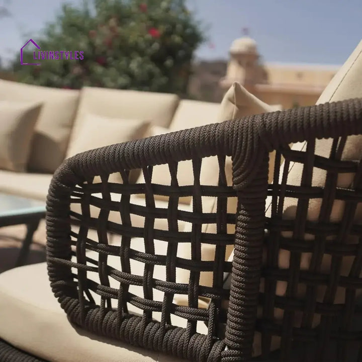 Jivika Outdoor 5 Seater Rope Conversation Sofa Set - Sofa Set