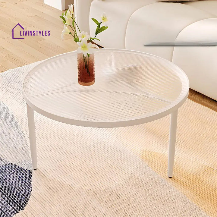 Jivin Stainless Steel Frame Coffee Table for Living Room