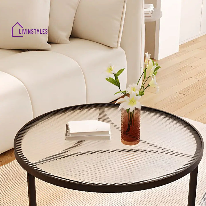 Jivin Stainless Steel Frame Coffee Table for Living Room