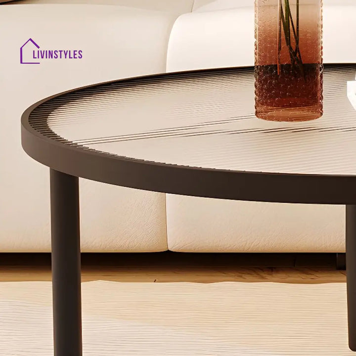 Jivin Stainless Steel Frame Coffee Table for Living Room