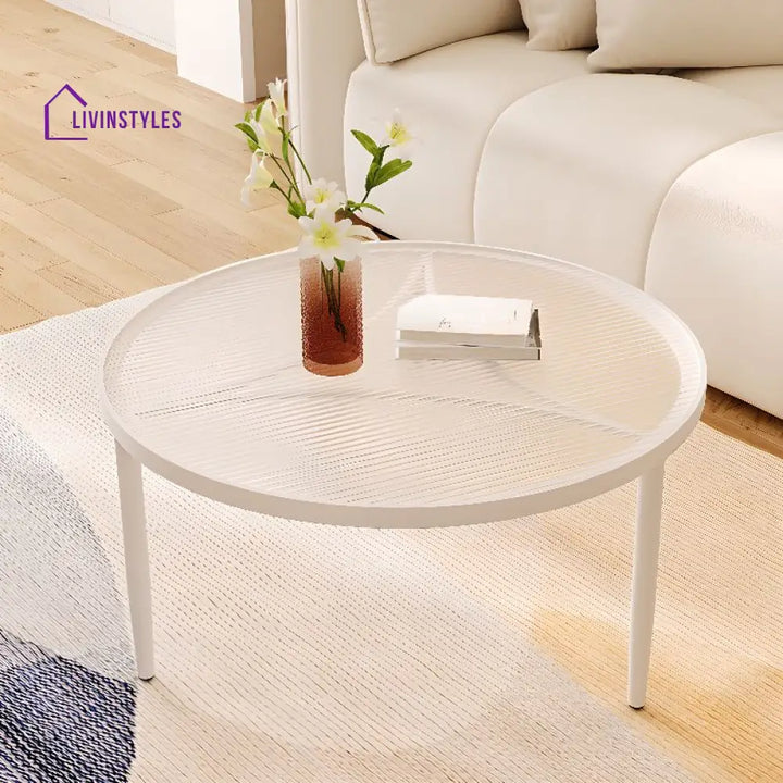 Jivin Stainless Steel Frame Coffee Table for Living Room