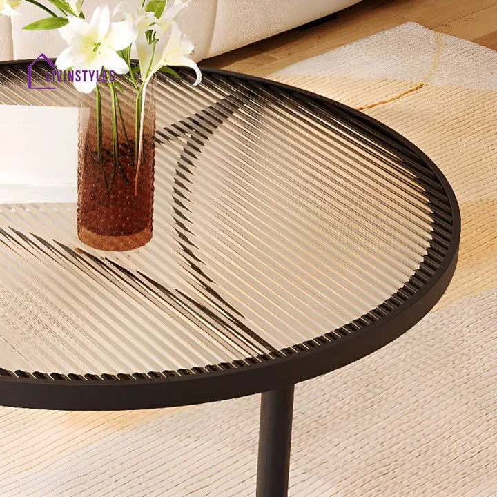 Jivin Stainless Steel Frame Coffee Table for Living Room