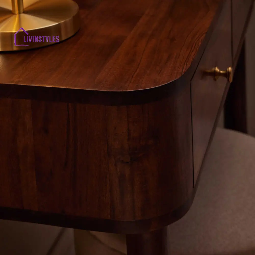 Joaquín Acacia Wood Dressing Table Console - Walnut - Dressing Table