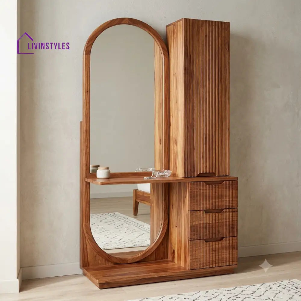Joel Premium Solid Wood Dressing Table for Bedroom | New Designer Dressing Unit