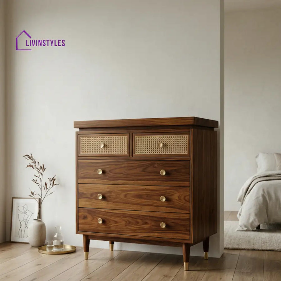 Jordan Solid Sheesham Wood Chest Of Drawers for Living Room | Bedroom