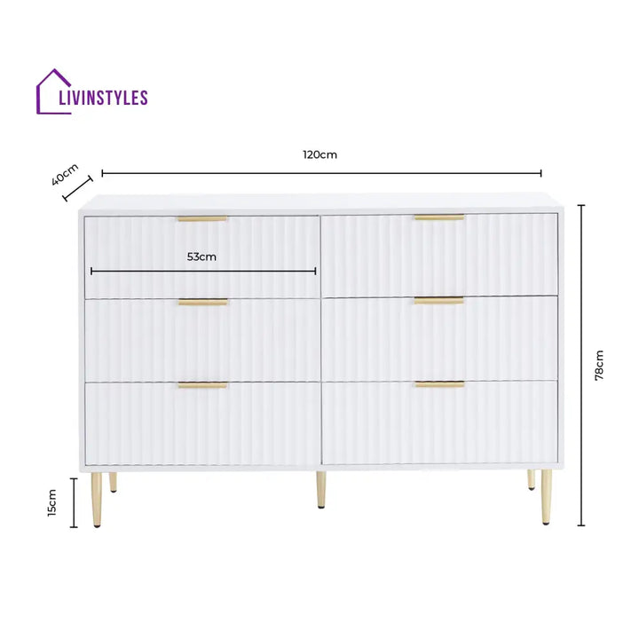 Jorge 6 Drawer Chest for Living Room - Chest of Drawers