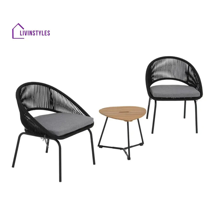Josefina 3 Piece Garden Outdoor Rope Patio Set - Patio Set