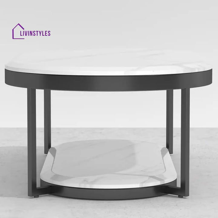 Joseph Stainless Steel With Pvd Coated And Marble Top Coffee Table