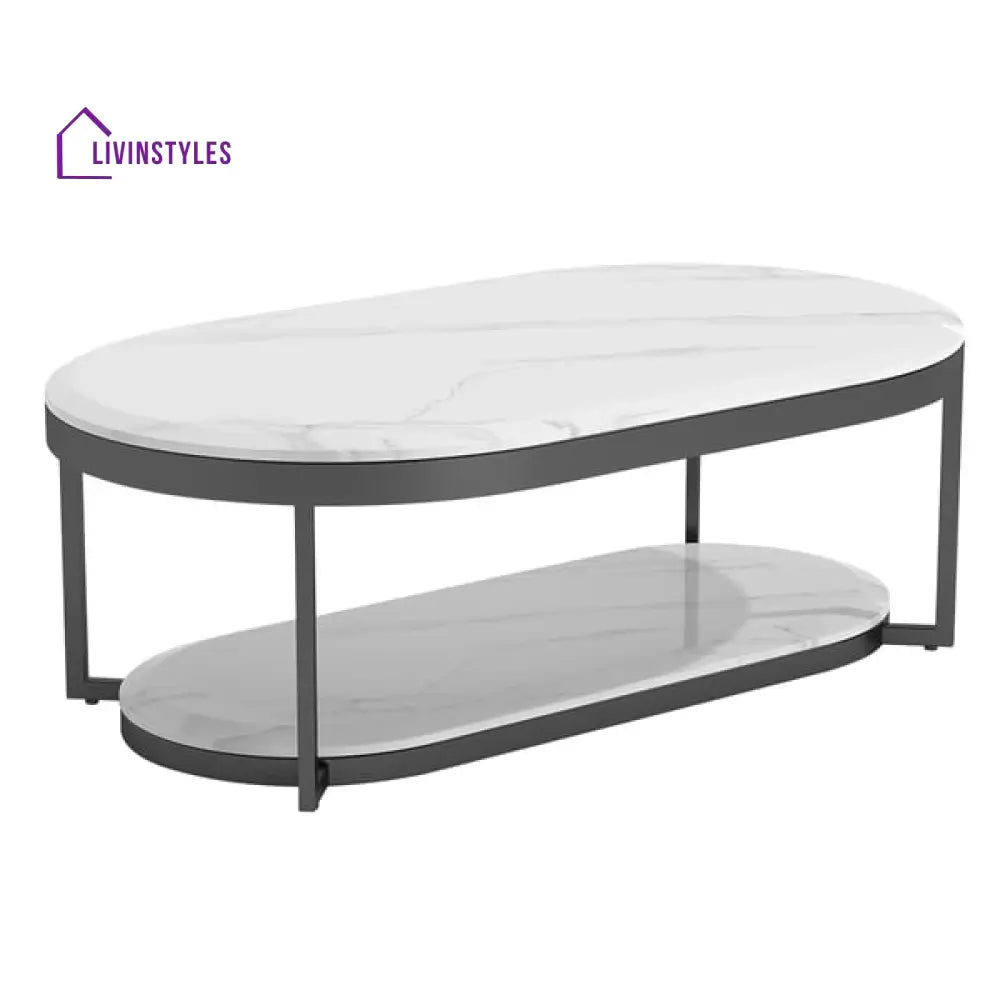 Joseph Stainless Steel With Pvd Coated And Marble Top Coffee Table