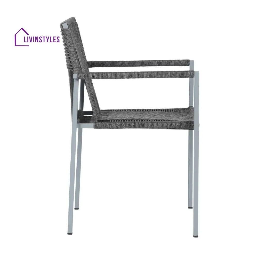 Jovie Outdoor Rope 3-Piece Patio Set (Grey)