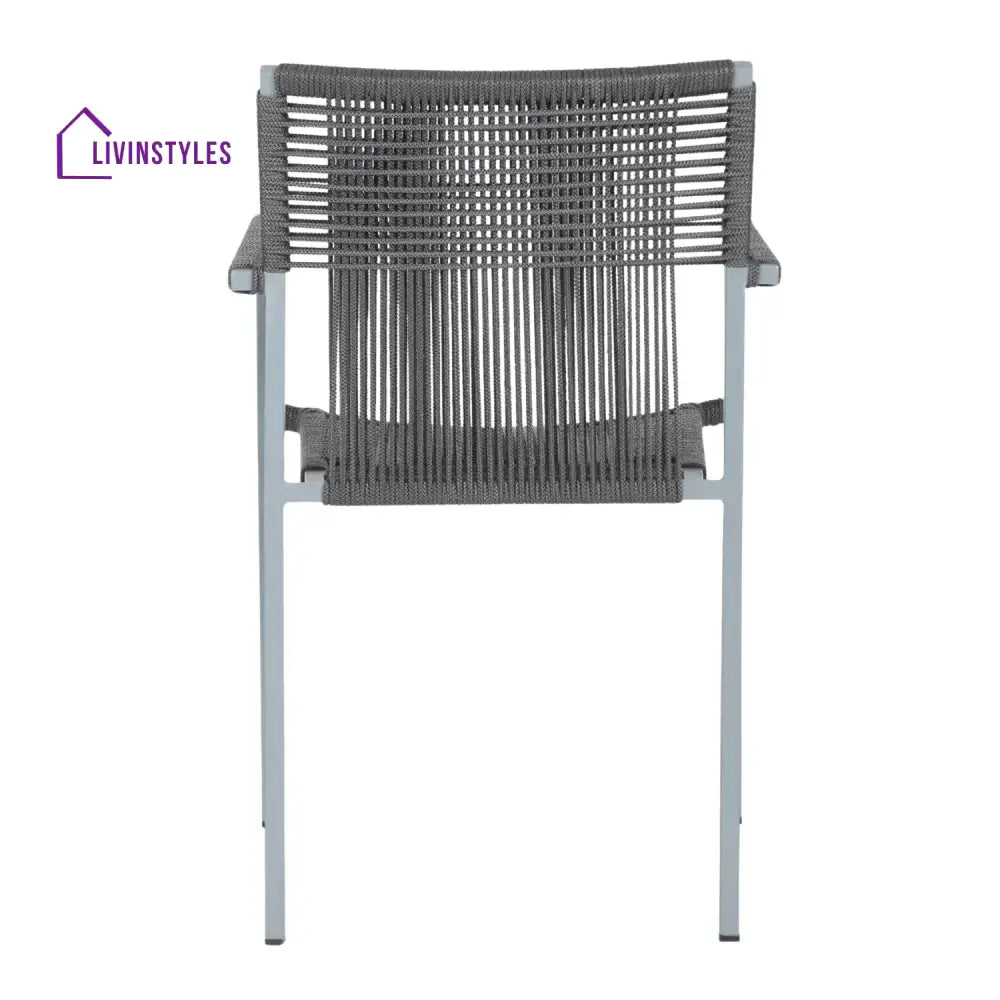 Jovie Outdoor Rope 3-Piece Patio Set (Grey)