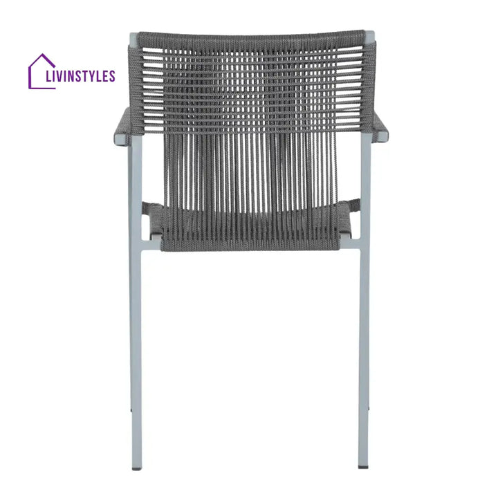Jovie Outdoor Rope 3-Piece Patio Set (Grey)