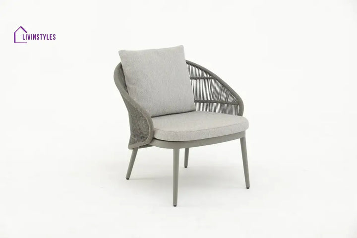 Juanito Outdoor Sofa Set 2 Seater 1 Single Seater 1 Side Table and 1 Center Table Set (Grey) Braided & Rope - Sofa Sets
