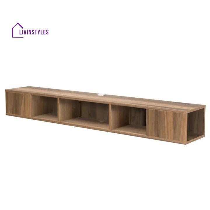 Julia Wall Mounted Wooden Finish Tv Unit Stand for Living Room