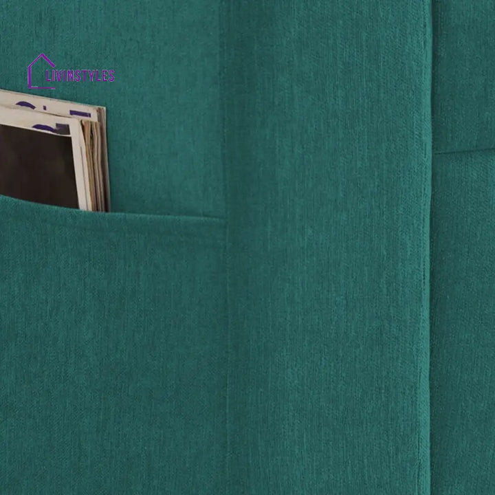 Kara Fabric 3 Seater Pull Out Sofa Cum Bed In Sea Green Colour