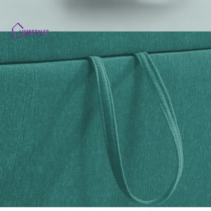 Kara Fabric 3 Seater Pull Out Sofa Cum Bed In Sea Green Colour
