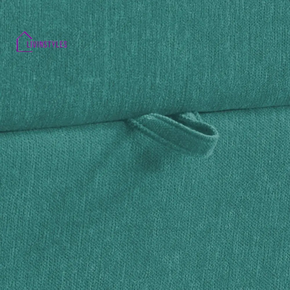 Kara Fabric 3 Seater Pull Out Sofa Cum Bed In Sea Green Colour
