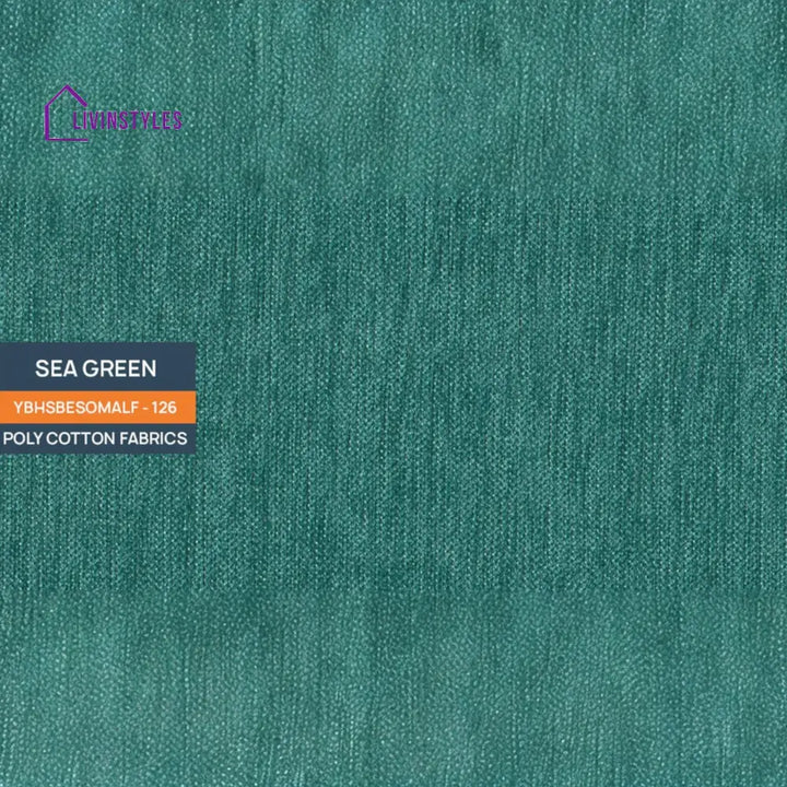 Kara Fabric 3 Seater Pull Out Sofa Cum Bed In Sea Green Colour