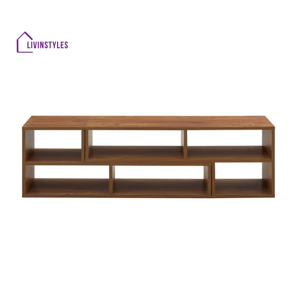 Juniper Wooden Finish Tv Unit Stand for Living Room