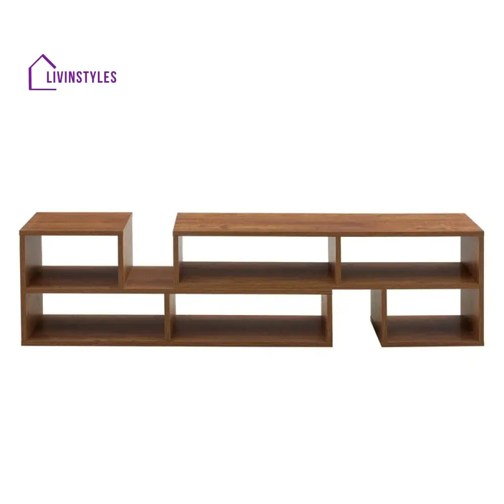 Juniper Wooden Finish Tv Unit Stand for Living Room