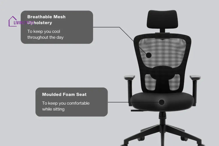 Jupiter Go High Back Mesh Office Chair Efficient Chairs