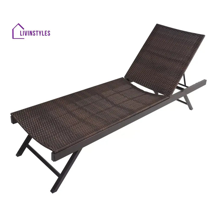 Juva Outdoor Swimming Poolside Lounger (Brown) - Loungers