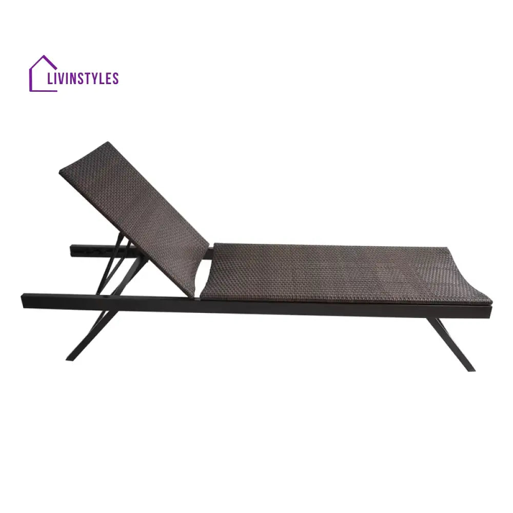 Juva Outdoor Swimming Poolside Lounger (Brown) - Loungers