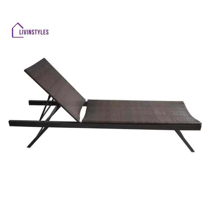 Juva Outdoor Swimming Poolside Lounger (Brown) - Loungers