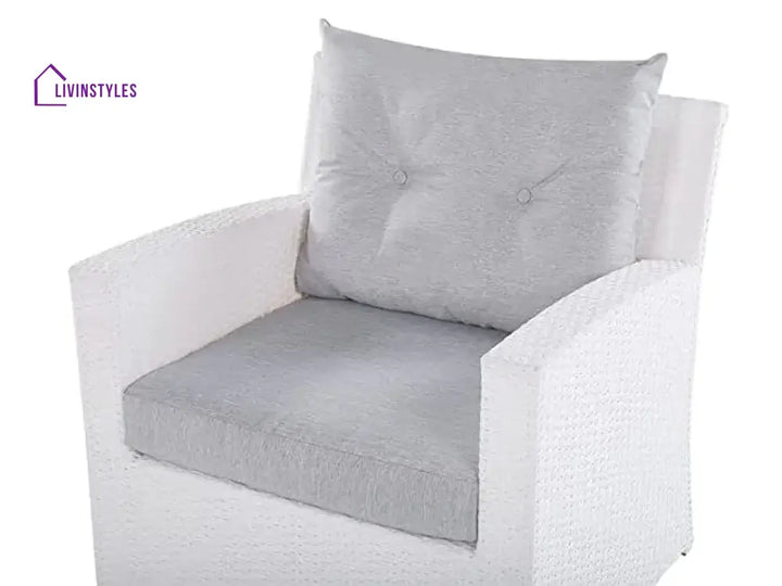 Jyoti Outdoor Grey Sofa Set: White/Light Patio Furniture