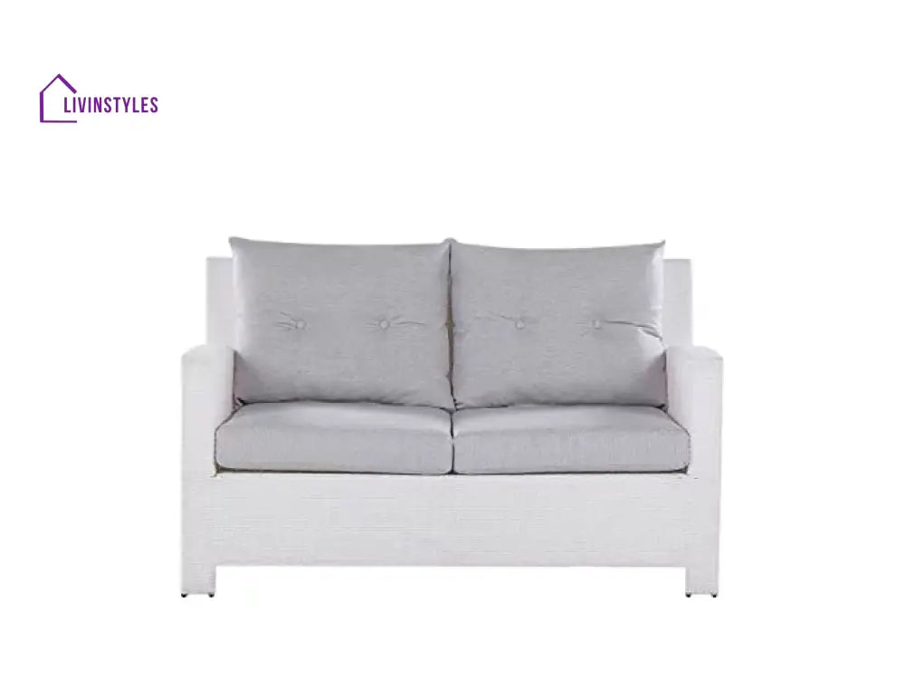 Jyoti Outdoor Grey Sofa Set: White/Light Patio Furniture