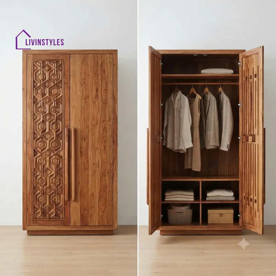 Jyotika Wooden Wardrobe for Clothes | Cupboard for Clothes
