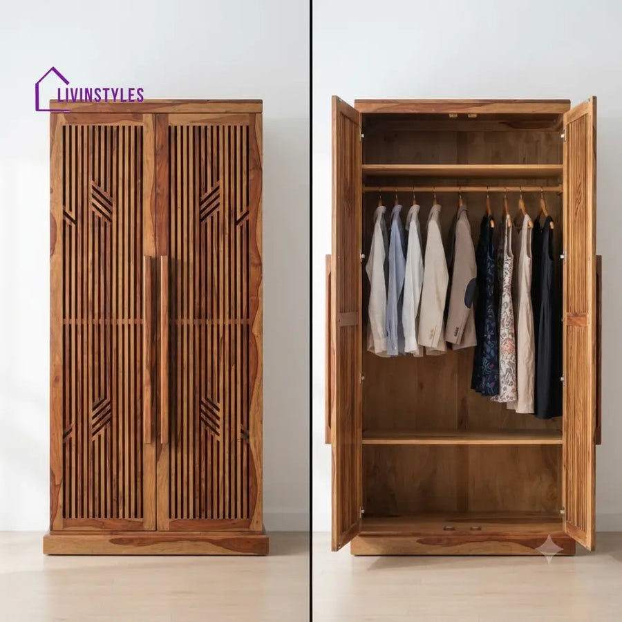 Kaashvi Wooden Wardrobe for Clothes | Cupboard for Clothes