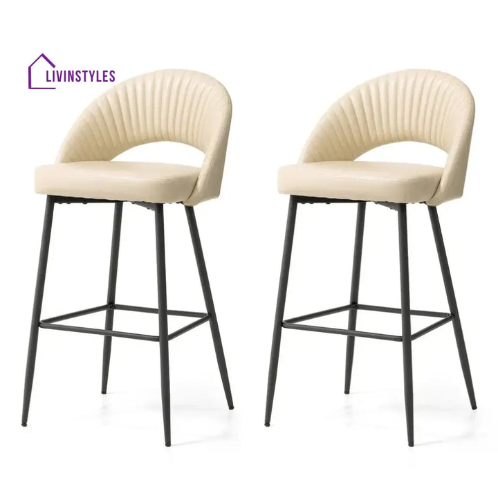 Kabir Beige Elmore Bar Stool Set Of-1