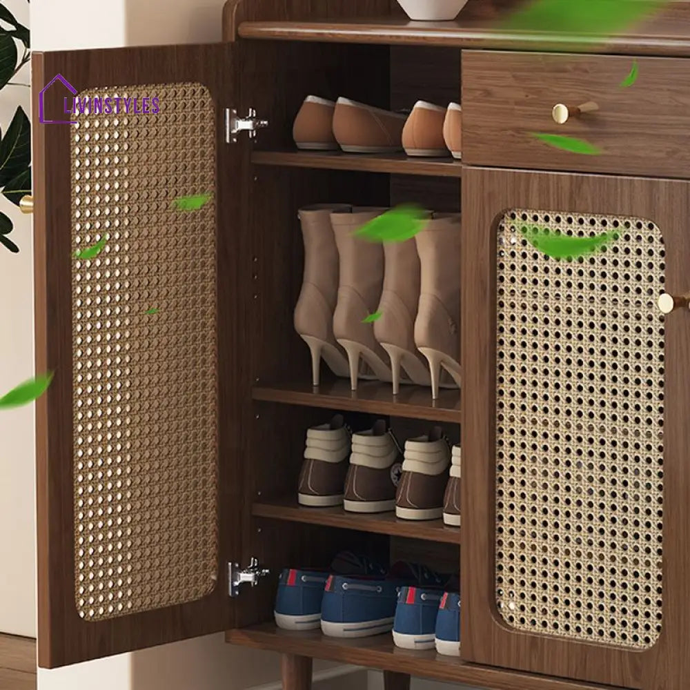Kabir Solid Wood Shoe Rack for Living Room | Hallway | Entryway