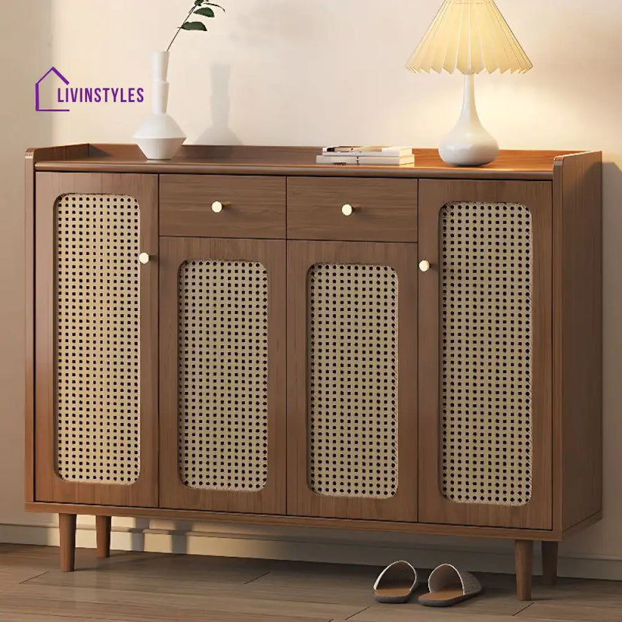 Kabir Solid Wood Shoe Rack for Living Room | Hallway | Entryway