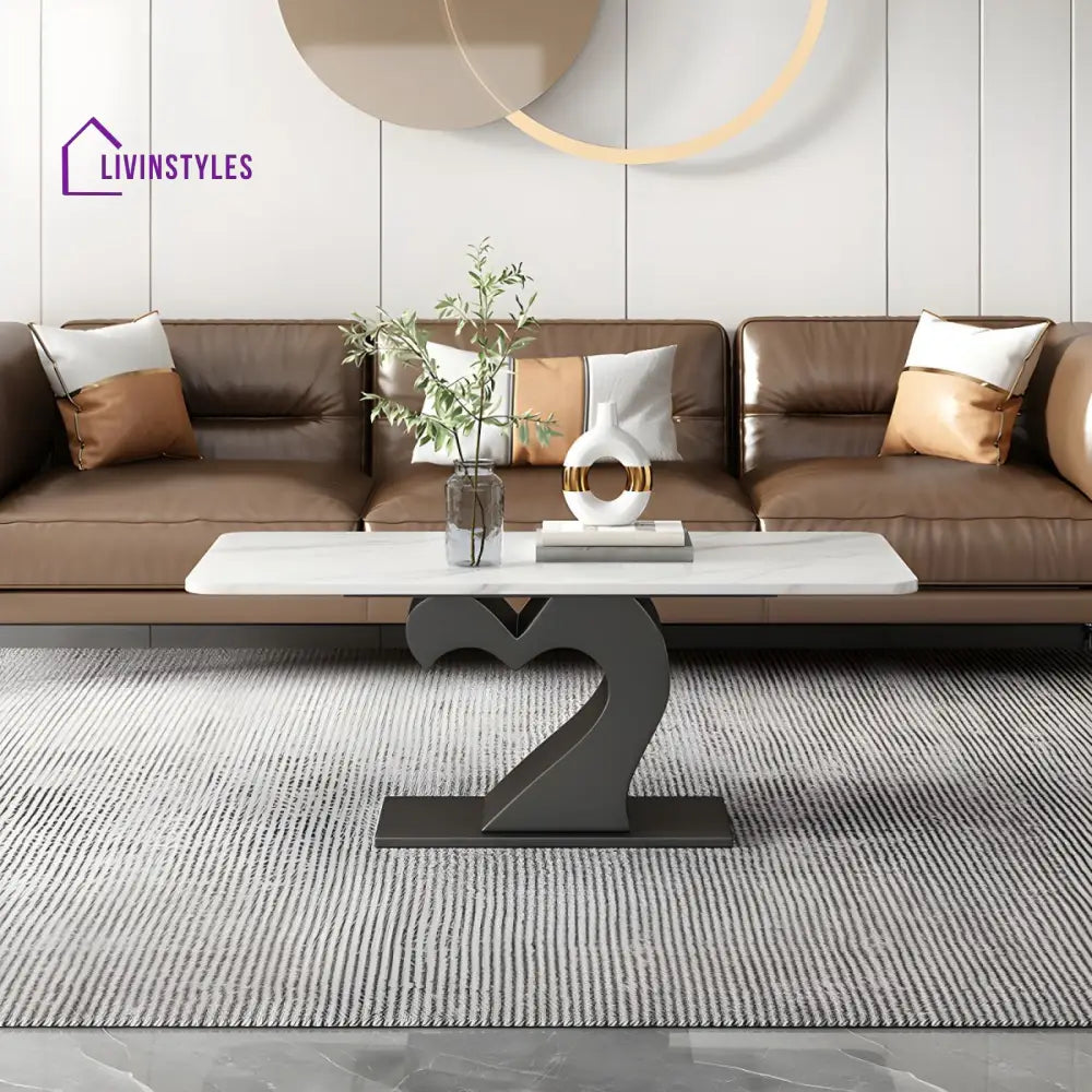 Kabir Stainless Steel Coffee Table Set | Heart Shape Coffee Table