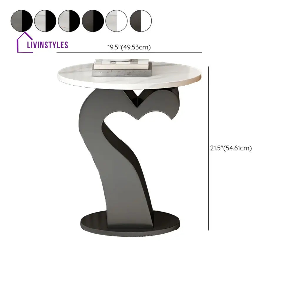 Kabir Stainless Steel Coffee Table Set | Heart Shape Coffee Table