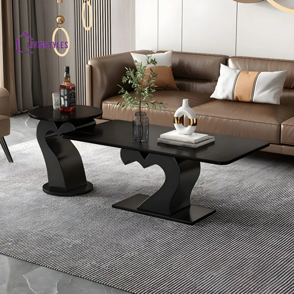 Kabir Stainless Steel Coffee Table Set | Heart Shape Coffee Table