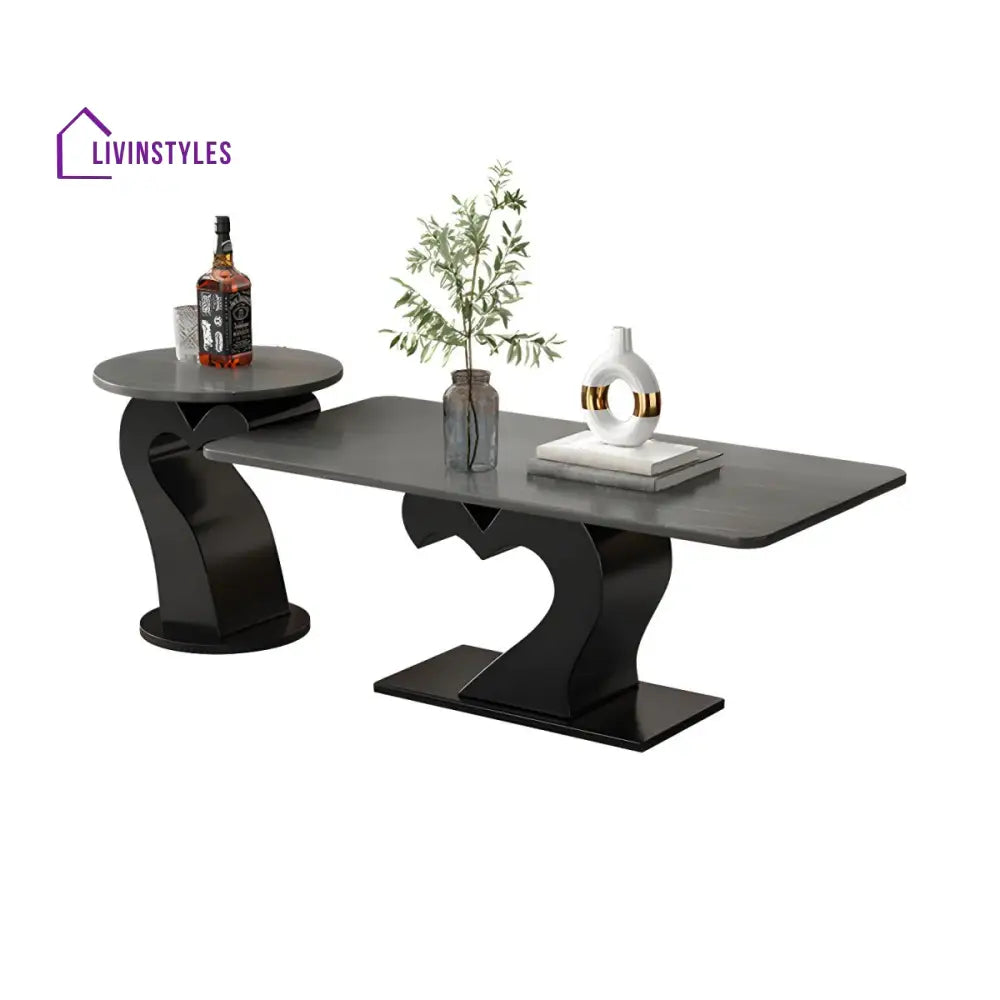 Kabir Stainless Steel Coffee Table Set | Heart Shape Coffee Table