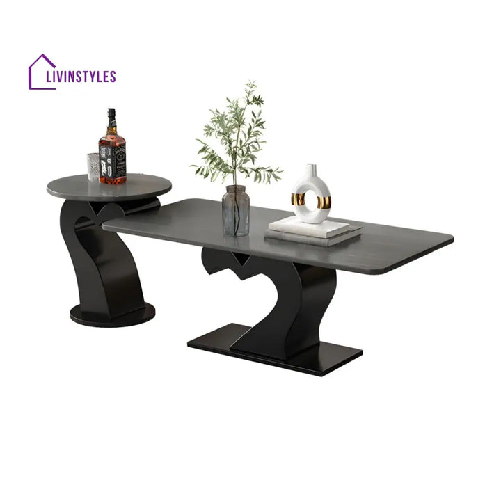 Kabir Stainless Steel Coffee Table Set | Heart Shape Coffee Table