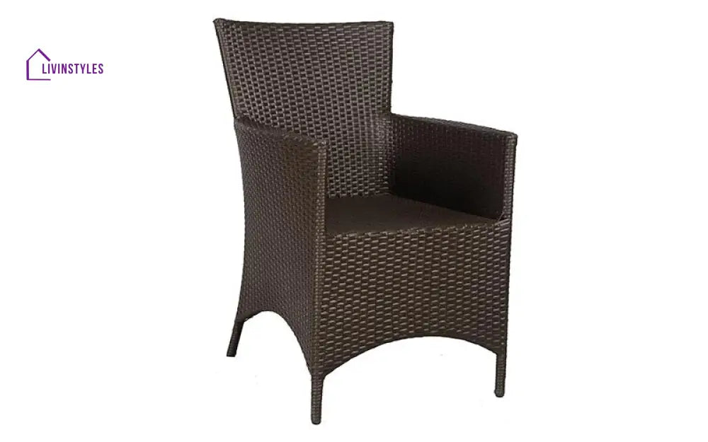 Kaddu Outdoor Patio Seating Set 4 Chairs and 1 Table Set (Dark Brown) - Coffee Table Sets