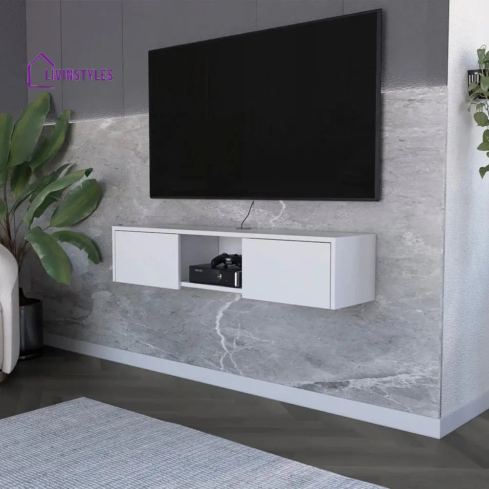 Kaelani Wooden Finish Tv Unit Stand for Living Room