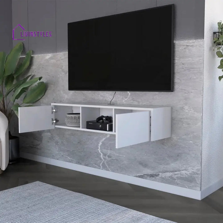 Kaelani Wooden Finish Tv Unit Stand for Living Room