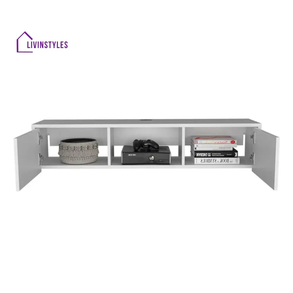 Kaelani Wooden Finish Tv Unit Stand for Living Room