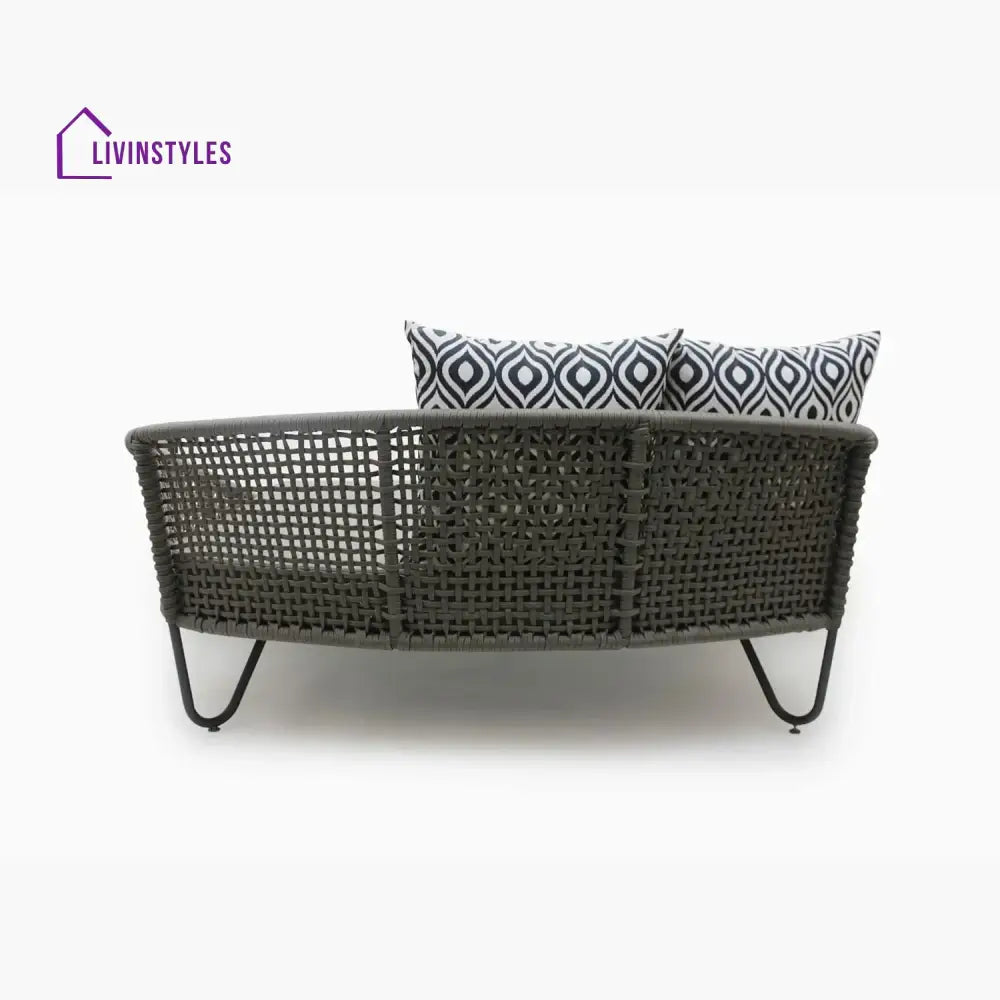 Kaelyn Outdoor Rope Patio Furniture Daybed (Grey) - Daybed